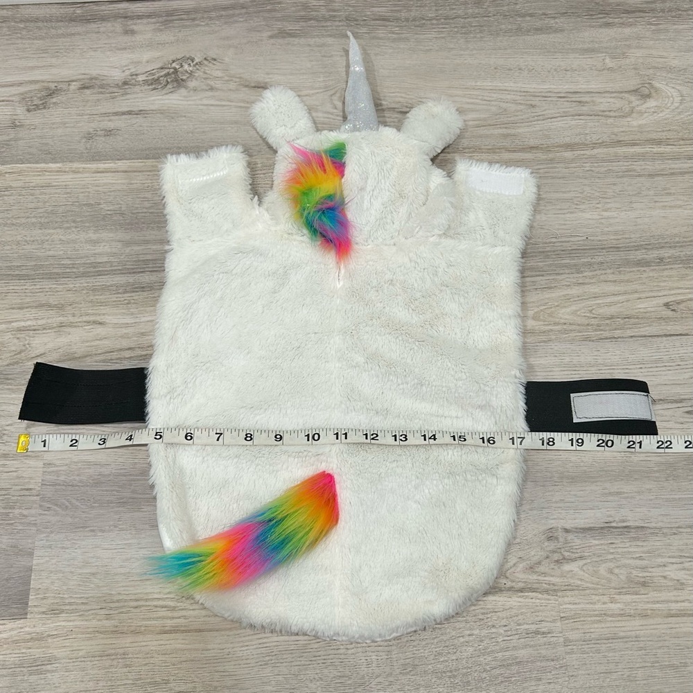 White Rainbow Unicorn Pet Dog Halloween Costume Size M Medium Breed - Picture 7 of 7